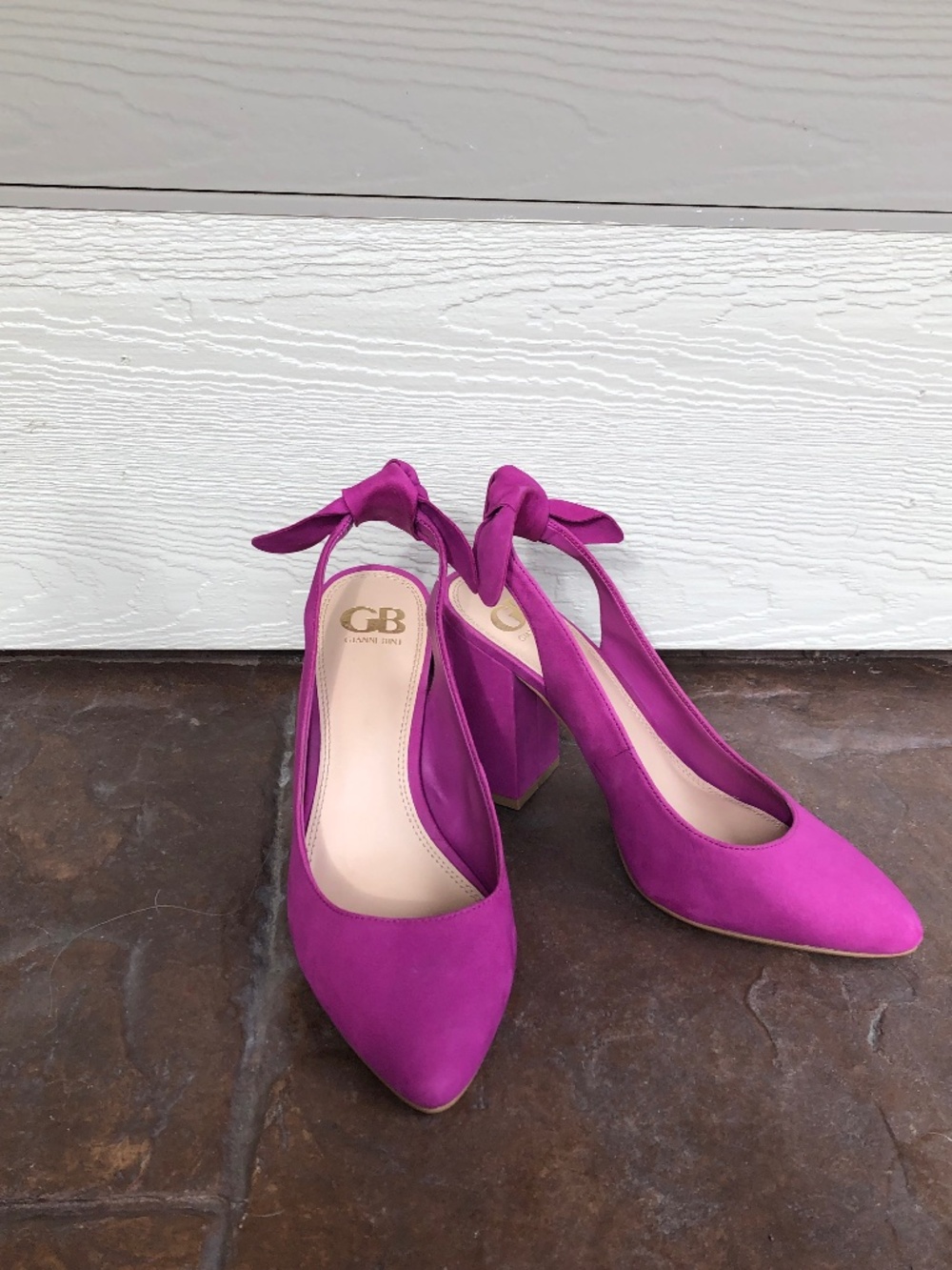 Gianni Bini Chunk Tie Back Heels